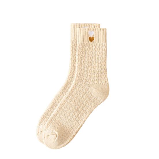 Fleece-Lined Winter Socks Women Warm Thickened Boot Socks Ribbed Casual Thermal Crew Socks for Daily Wear Christmas Gifts