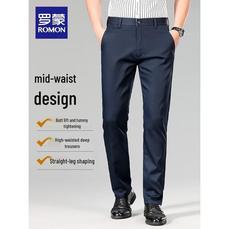 

Luomeng Men s Business Casual Stretch Pants 38