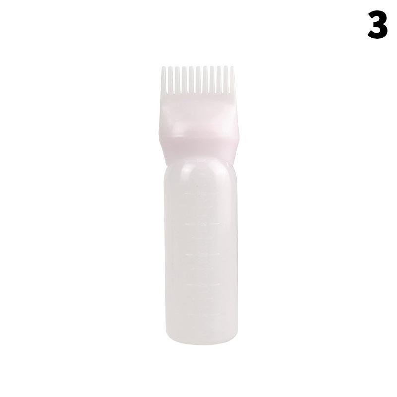 Shampoo Brush Empty Hair Shampoo Bottle With Comb Teeth Salon Treatment Oil Perm Dye Bottle Color Plastic Dry Cleaning Bottle