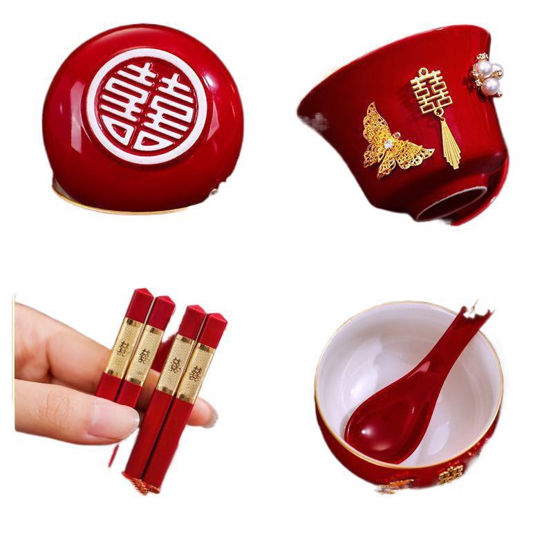 Wedding Tea Cup Set - Toasting Pair, Happy Bowls & Cups, Complete Wedding Supplies