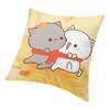 Romantic Mochi Cat Peach And Goma Square Pillow Case Home Decor Cushions Throw Pillow For Car Double-Sided Printing