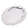 Silver Serving Tray Stainless Steel Oval Mirror Elegant Vintage Decorative Appetizer Platter for Buffet Wedding Party