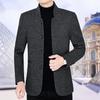 Manteau en Laine Haut de Gamme, Veste Décontractée à Revers pour Homme, Haut en Laine Épais pour l'Automne et l'Hiver avec Doublure Polaire