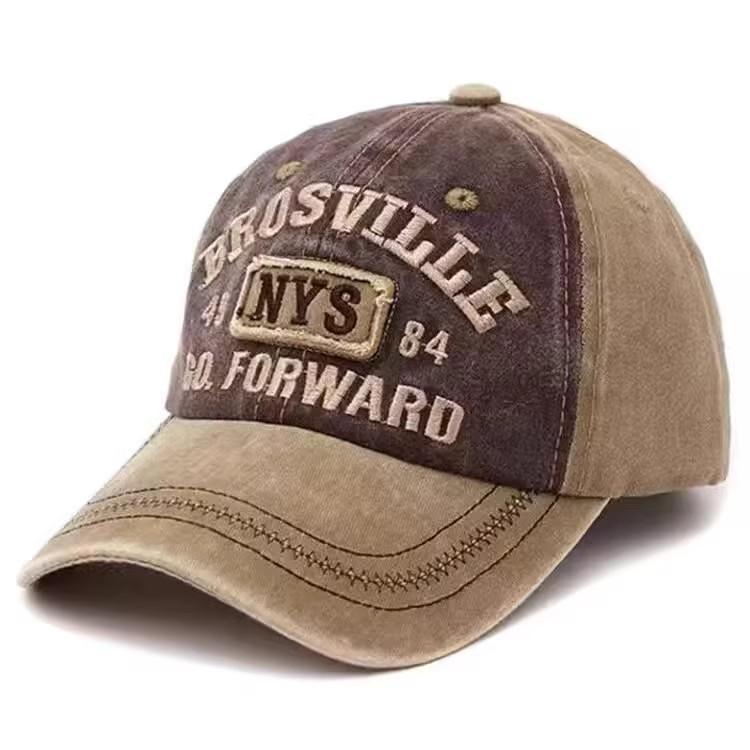 Four Seasons HatsMen Trendy Retro brooklyn Letter Embroidery Baseball  Cotton Adjustable Casual Hat Hip Hop Streetwear Sun Hats