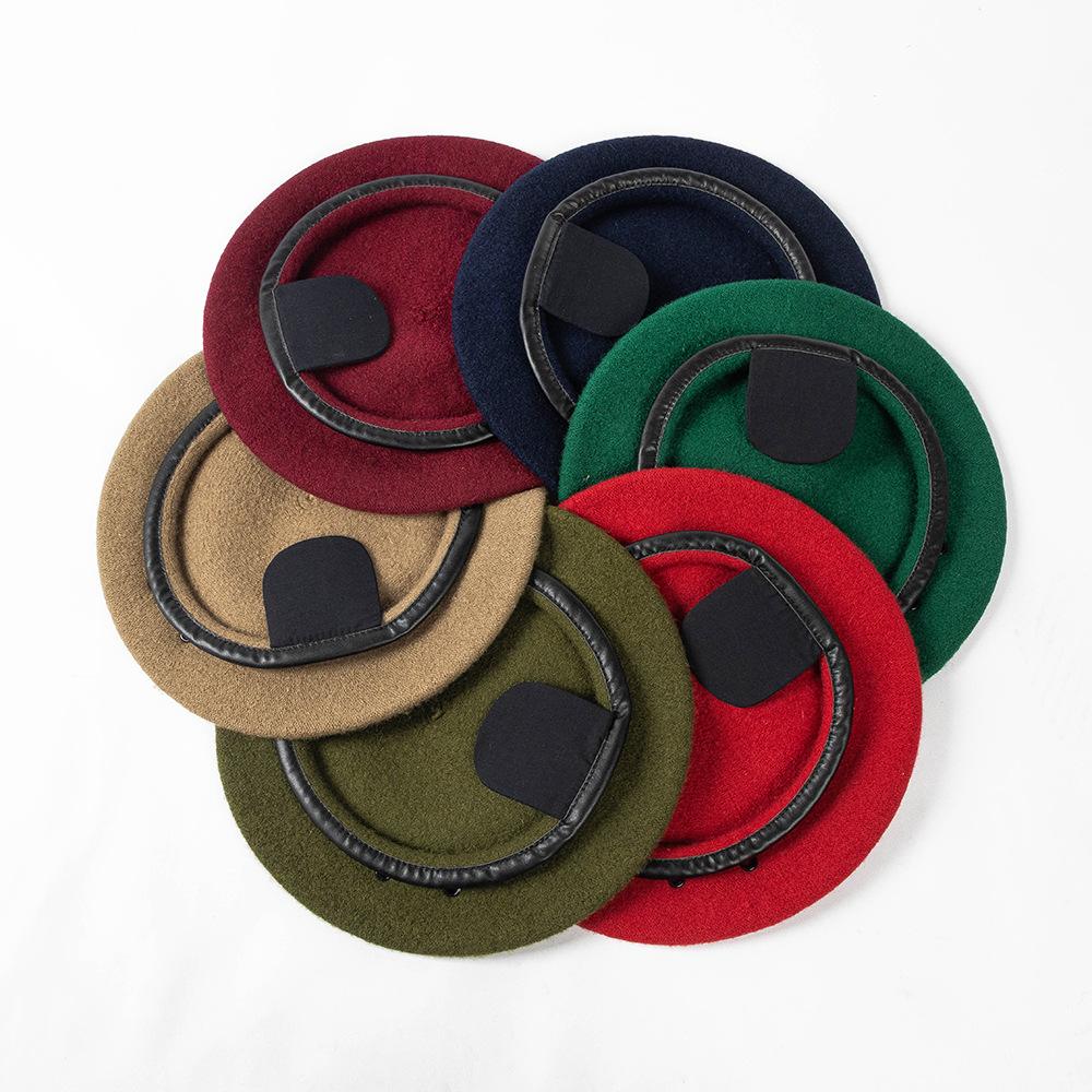 Large Size Wool  Military  Army Berets Hat For Big Head Unisex Men Women Devil Soldier Winter Warm Wide Beret Cap Painters Hats