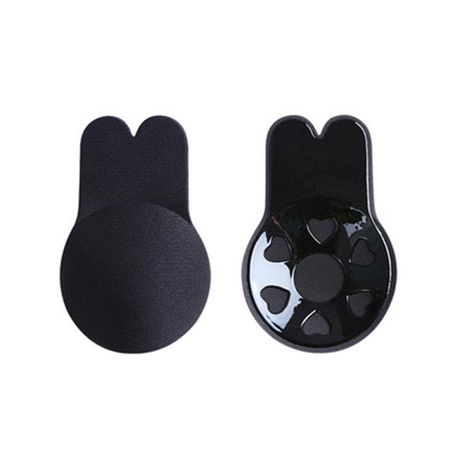 2 pçs sutiã mamilo capa de silicone sem alças coelho lingerie bralette mamilo orelhas de coelho push up pasties capa sutiã feminino