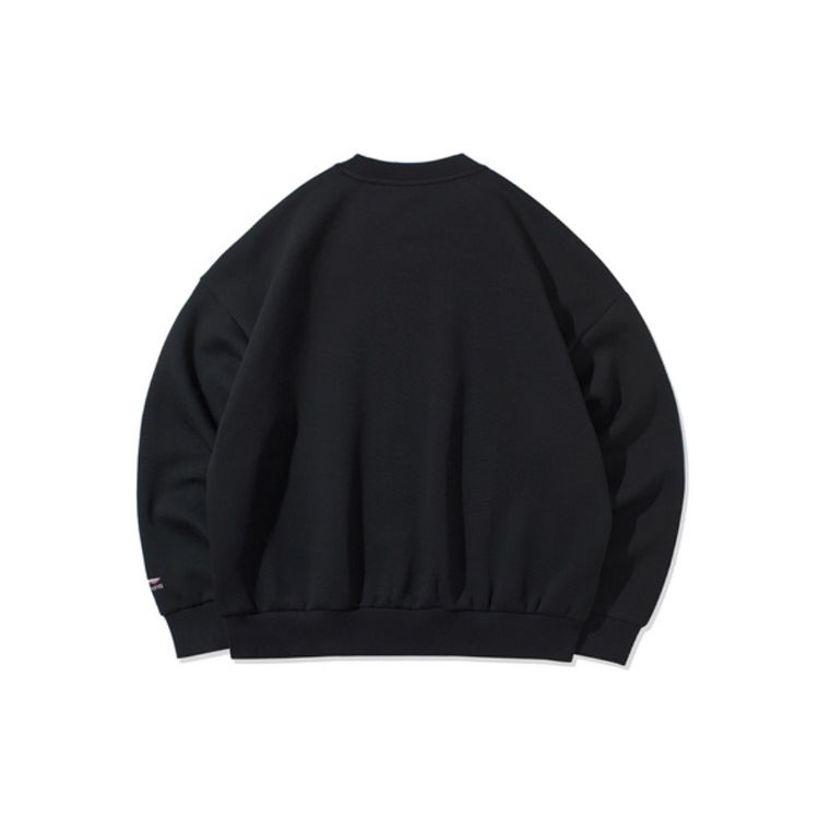 Li Ning X Line Friends Co-Branded Cony Rabbit Print Loose Round Neck Pullover Sweatshirt Unisex Sweatshirt Black AWDQB10-3