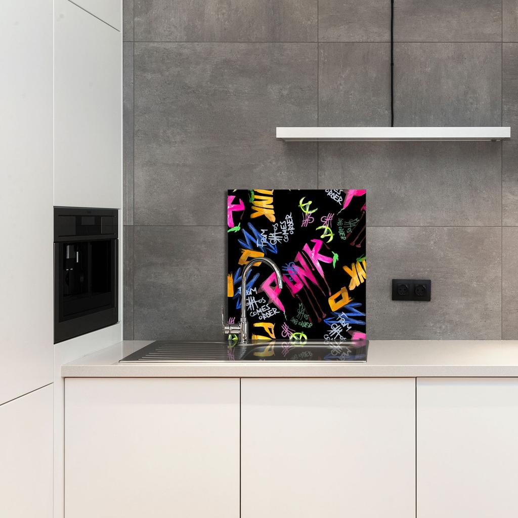 PANEL SZKLANY DO KUCHNI 60x65 Muzyka