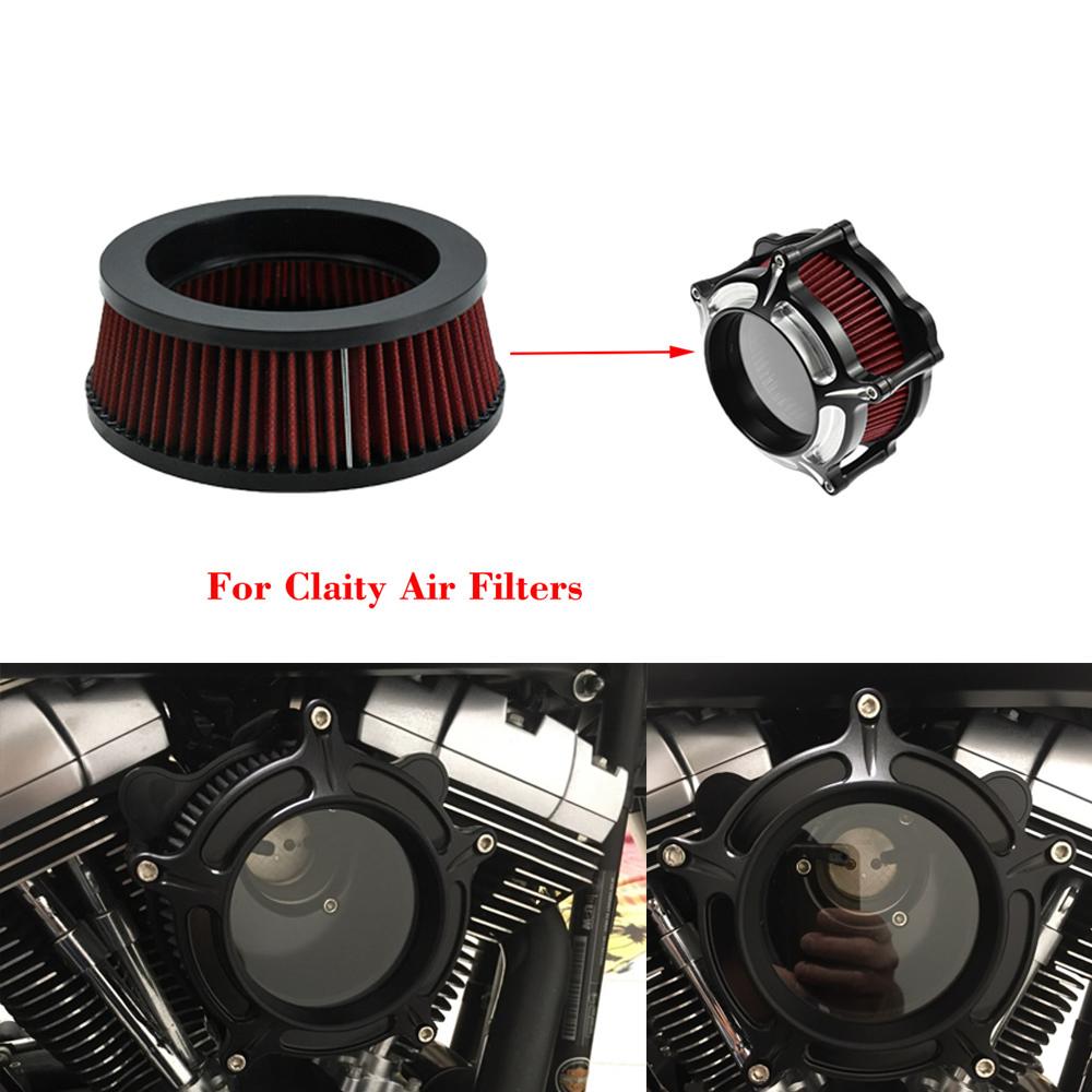 Motorcycle Air Filter Element Repalecment Intake Cleaner Grey/Red/Blue For Harley Dyna Softail Touring Sportster XL Road King