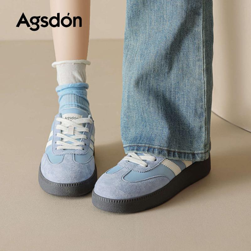 Dexun shoes women's new spring retro blue platform sports board shoes are huge and trendy