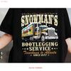 Snowman S Bootlegging Service T Shirt Smokey And The Bandit Christmas Vintage Washed Graphic Comfortable Streetwear Fashion