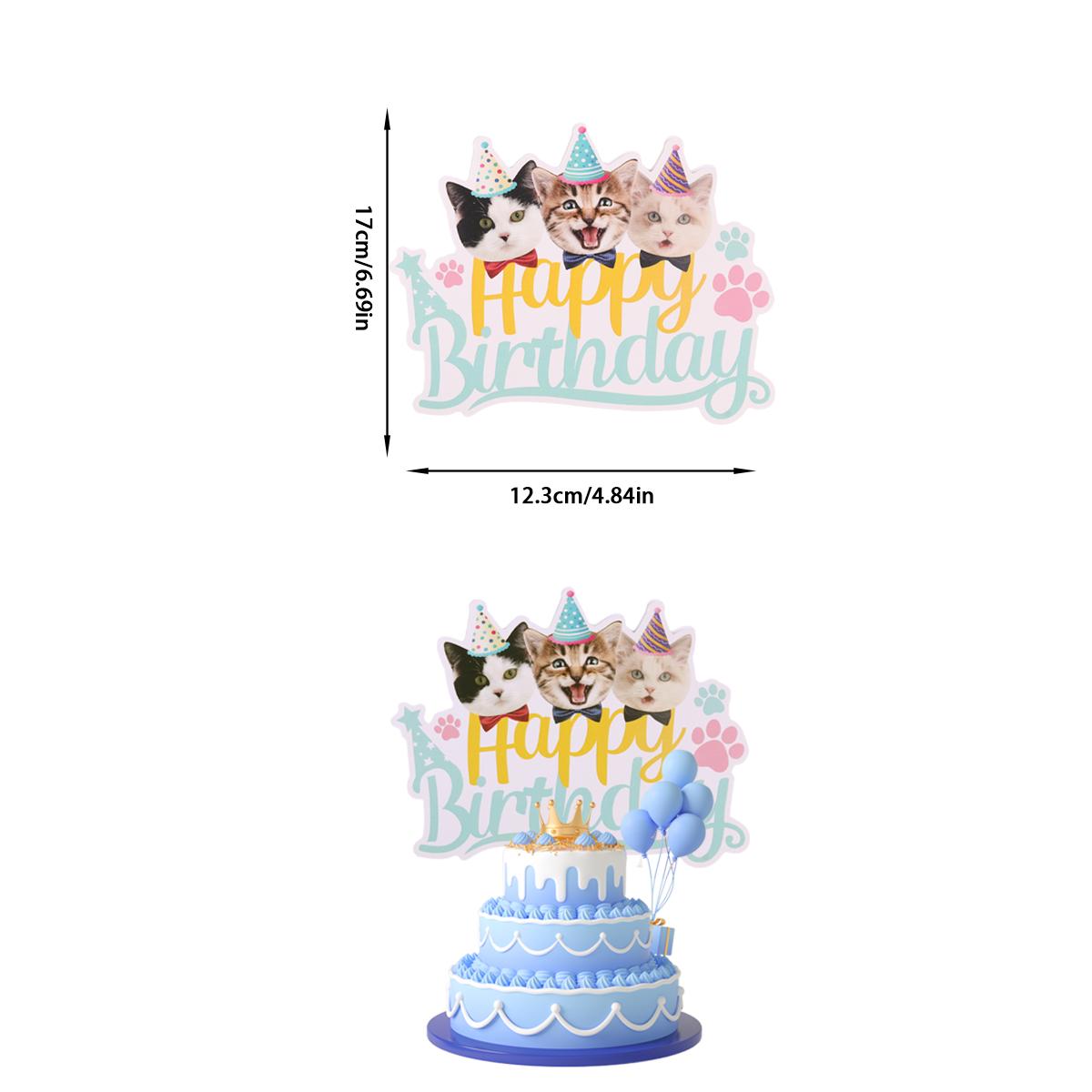 

Домашние животные кошки тема С Днем Рождения украшения для вечеринки гирлянда для вечеринок с флажками на стену для кошек товары для украшения дня рождения