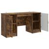 Smoked Oak Desk 142.5 x 50 x 75 cm Wood Based Panel