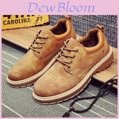 Casual Leather Shoes For Men With Durable Rubber Sole For Spring Autumn Wear