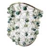 Lily-Crystal [P4406] - Bracelet artisanal 'Callas' vert - 17x8. 5 cm