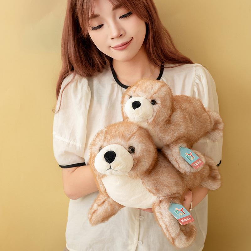 Niedliche Simulationsrobbe Puppe Plüschtier Aquarium Seelöwenpuppe Kinder Beruhigungslappenpuppe Geburtstagsgeschenk