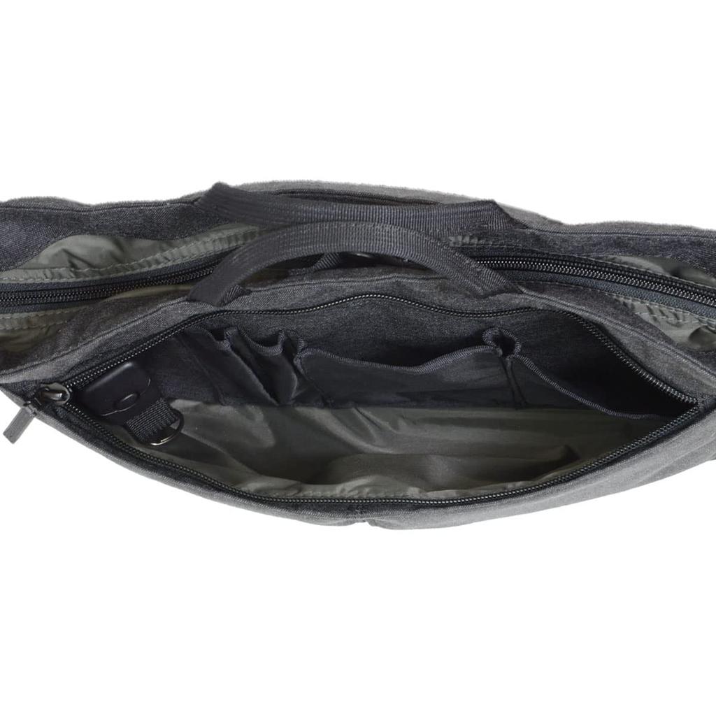 Manhattan Passage 2506CH Stylish A4 Commuter Shoulder Bag (Charcoal Gray) Unisex