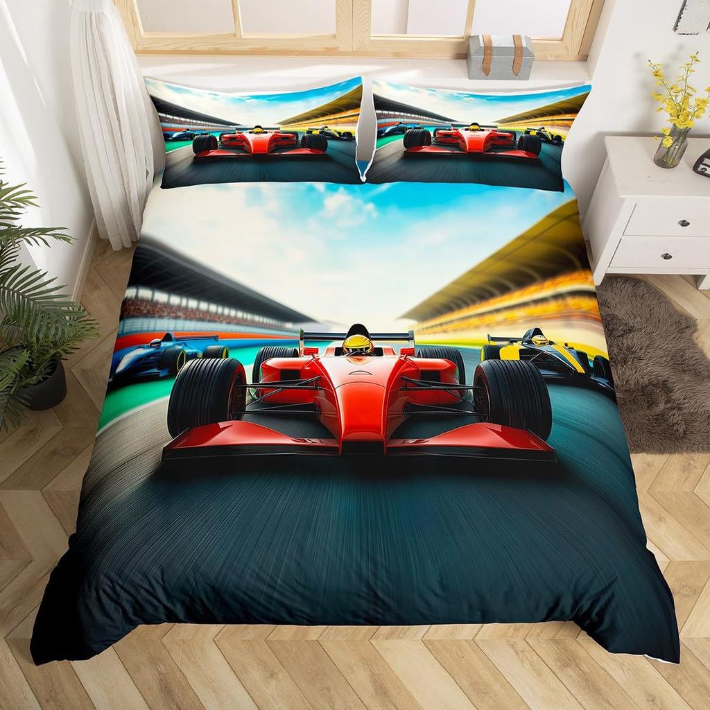 Dreiteiliges Sportwagen-Serie Daunenbettbezug-Set Bettbezug