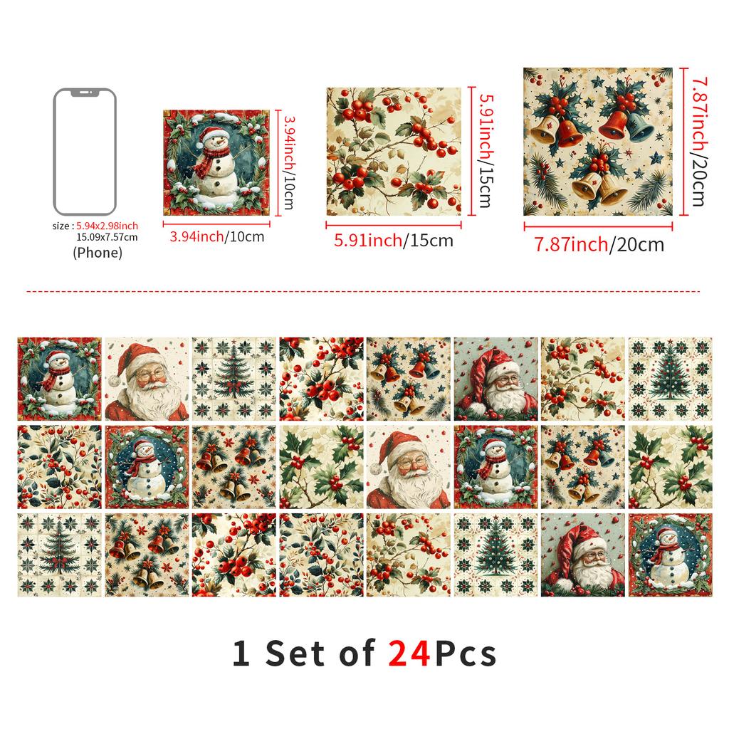 Christmas Tile Decoration Stickers Kitchen Oil-Proof Stickers Bathroom Bedroom Renovation Wall Stickers European Style Self-Adhesive Wall Paper