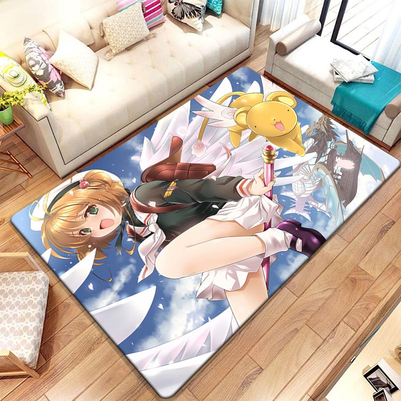 C-Cardcaptor Sakura Cute Cartoon Girl HD Print Carpet Living Room,kitchen,bedroom,Sofa,Table,Rug,Non-slip,Chair,Picnic,Camp,Mat