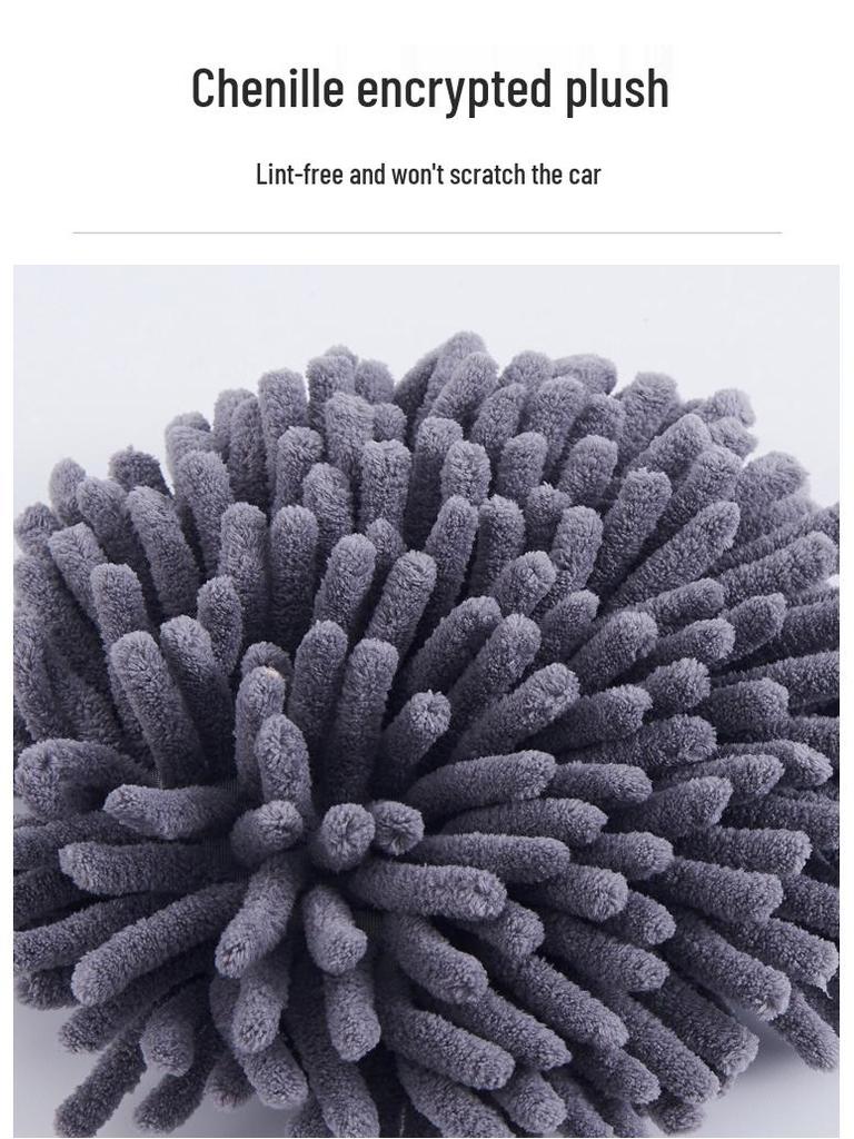 Double Head Telescopic Chenille Car Wash Mop with Soft Bristles