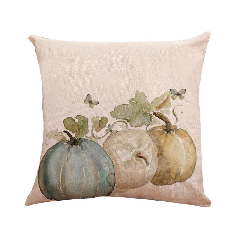 Halloween Pumpkin Series Throw Pillow Covers With Digital Printing Of Short Plush Fabric Car-Shaped Sofa Cushion Home Decor