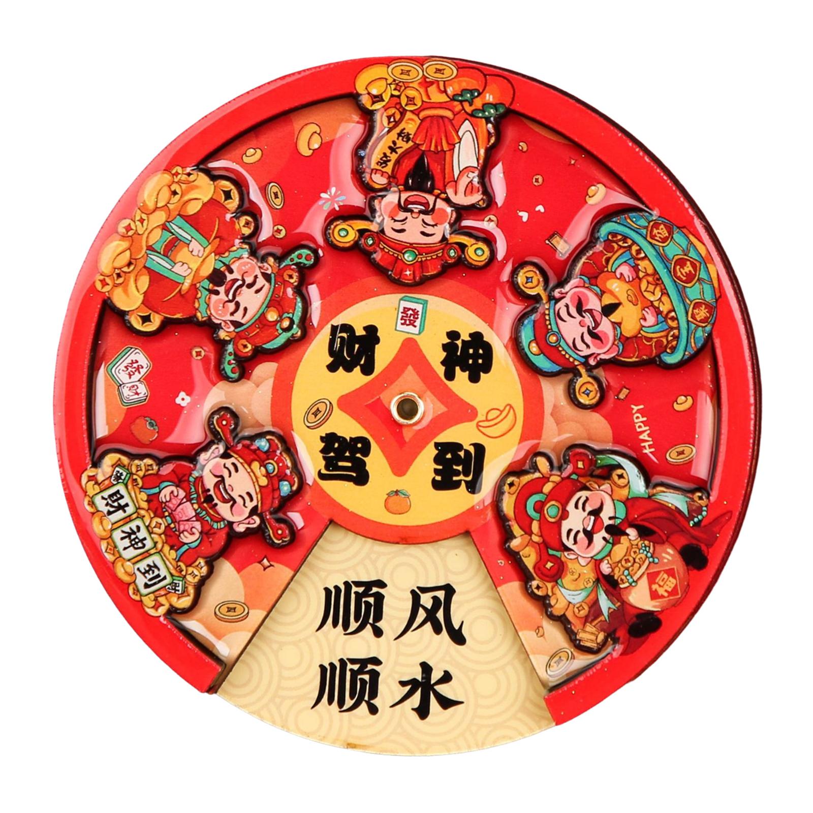 

Wealth Fridge Magnet,Refrigerator Magnet Turntable Magnet Sticker Round Disc Decorative for Kids Adults,Birthday,Housewarming