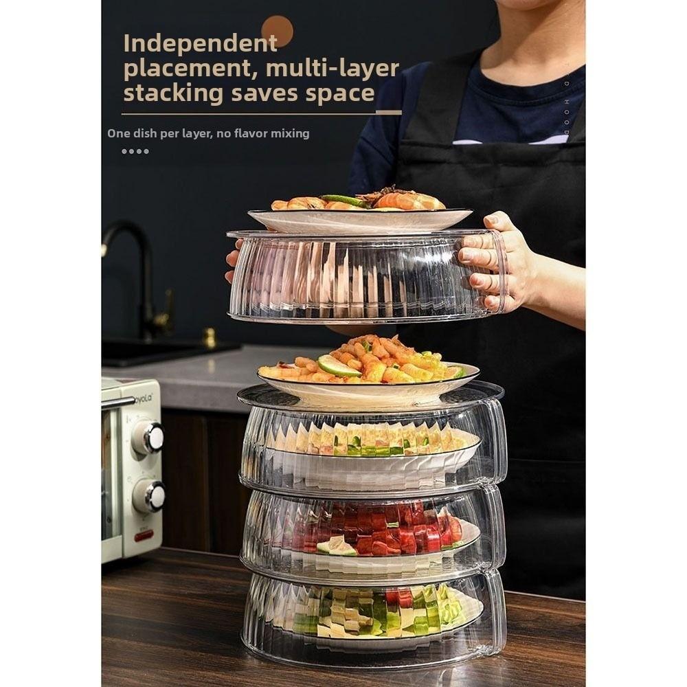 Multifunctional Microwave Splatter Cover Insulation Dish Cover Plastic Food Cover Dining Table