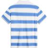 Li Ning Sports Lifestyle Series Striped Comfortable Breathable Casual Short Sleeve Polo Shirt Men Tops Off-White Rainbow-Blue APLU083-1