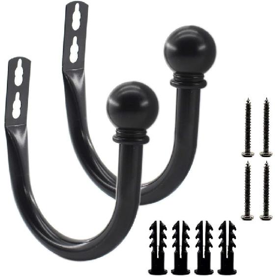 Decorative Curtain Holdbacks,ULIFESTAR Wall Mounted Window Drapery Tiebacks Hooks Drape Holdbacks Holders for Bedroom,Livingroom,Office with