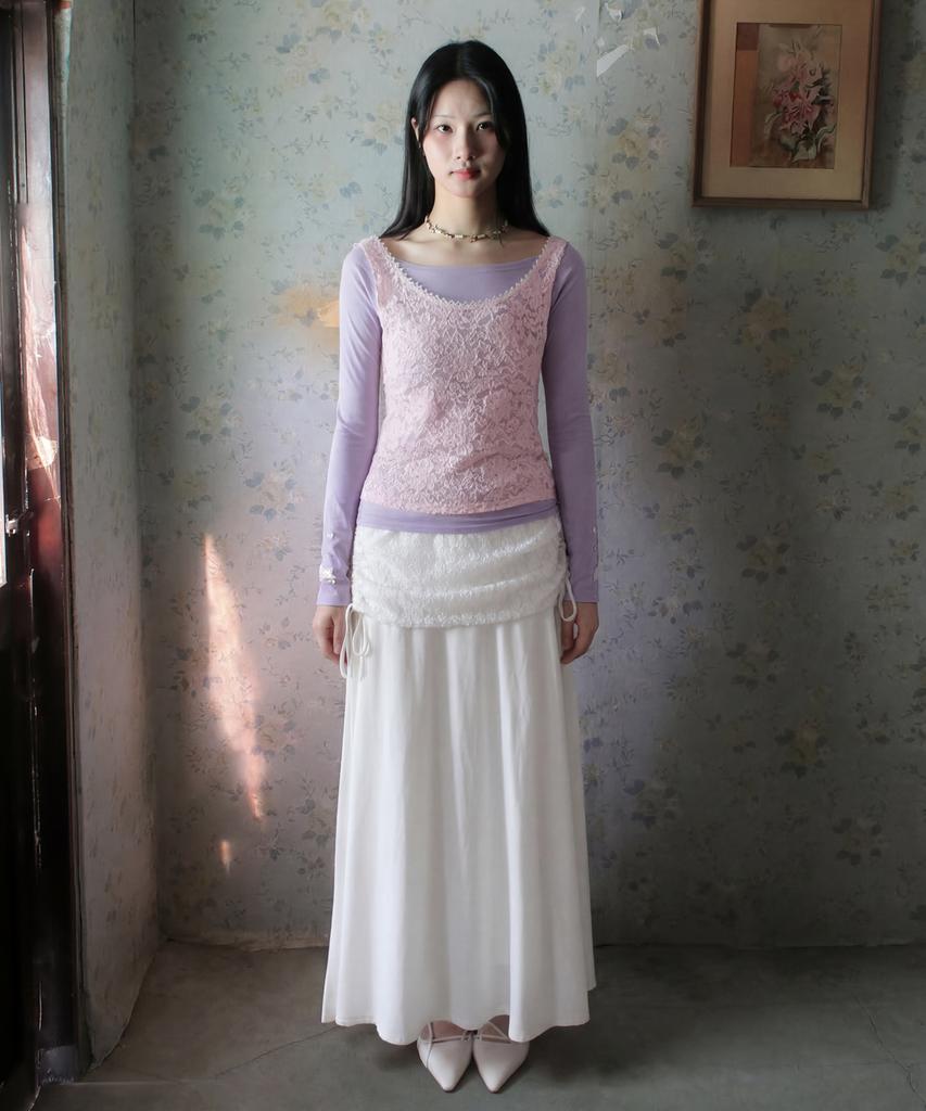 RUBATI Daisy Florette Raglan Long Sleeve Tee_Lavender