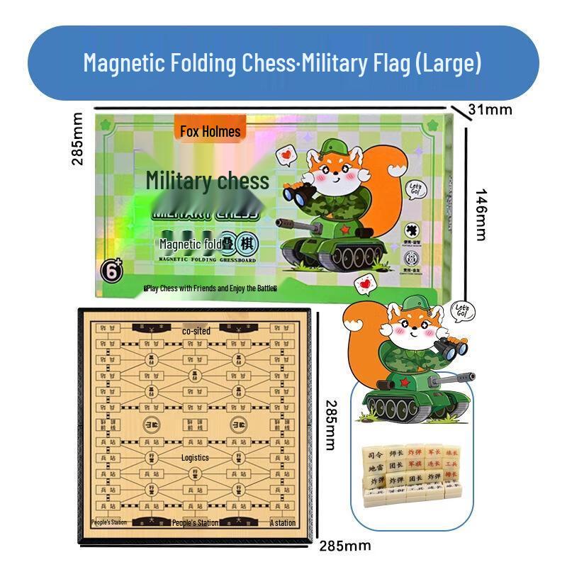 JINGRUIXIANG Magnetic Folding Multi-Game Travel Chess Set