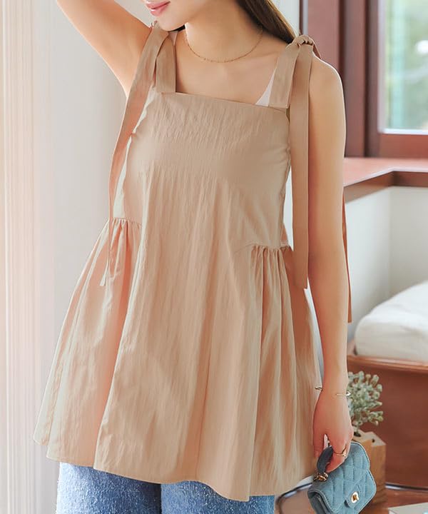 Kobe Lettuce Women's Mini Dress Tunic with Ribbon and Tiered Bustier, Spring/Summer [E3471], Size M, Black