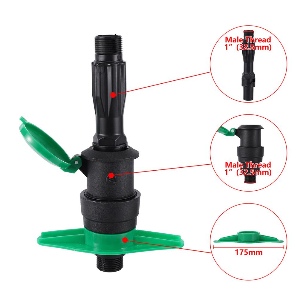 3/4" 1" Male Thread Rapid Water Intake Valve 16mm Pipe Quick Connector Garden Greenhouse Orchard Lawn Yard Irrigation Couplings