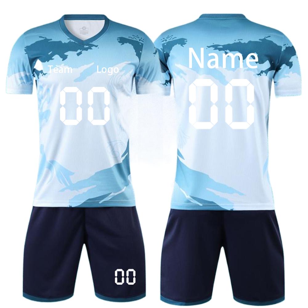 Custom Soccer Jersey Set Personalized Team Uniforms with and Number Quick Dry Fabric for Sports Training
