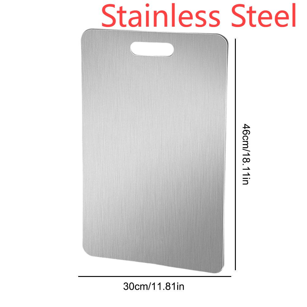 Titanium Cutting Boards for Kitchen Stainless Board 304 Steel Thickened Double Sided Food Grade Portable Fruit Cutting Board