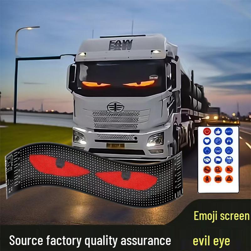 Cross-Border LED Car Display: Bluetooth-Controlled Devil Eye Soft Screen