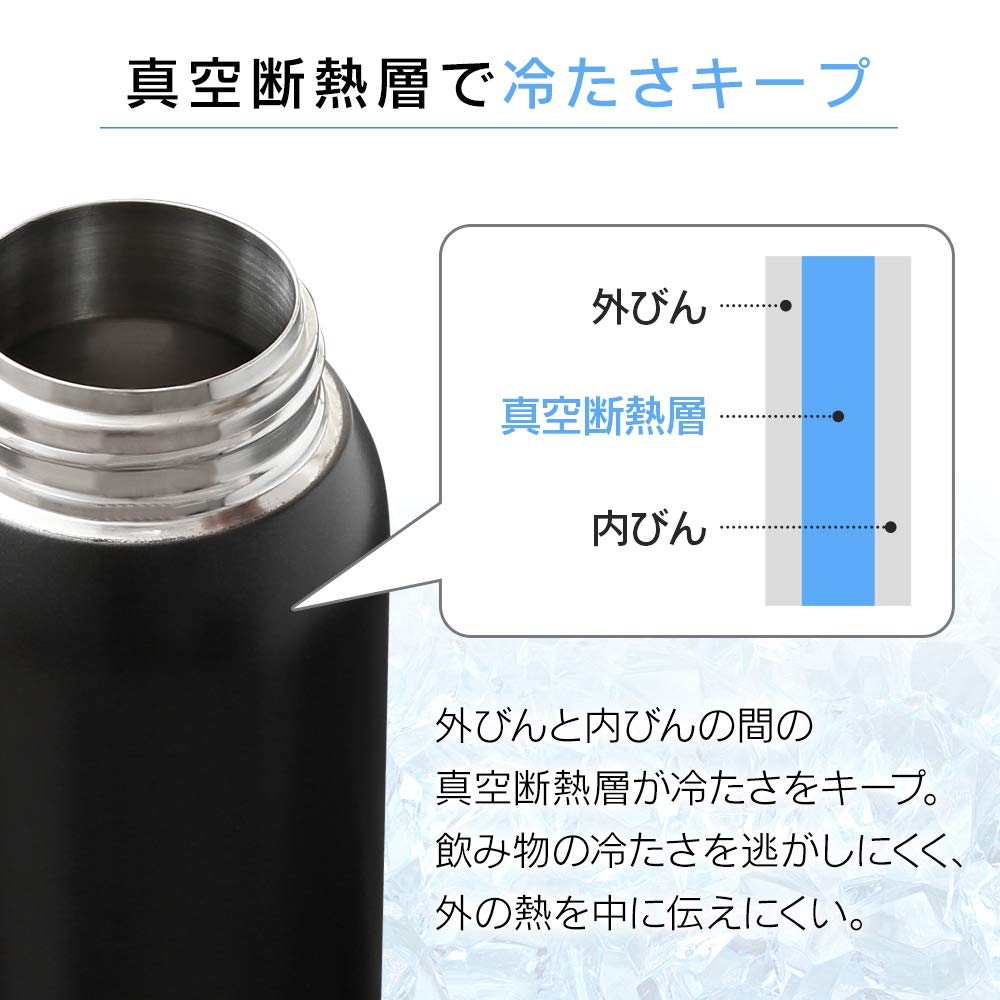 Láhev na vodu Iris Ohyama Sportovní láhev 1500 ml Červená vakuová izolační vrstva ji udrží chladnou pro 6 otevřených nápojů přímo jednou rukou Dodává se s popruhem