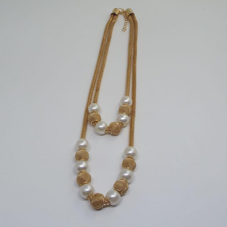 European Double-Layer Pearl Bead Necklace: Versatile Street Style & Elegant Fashion