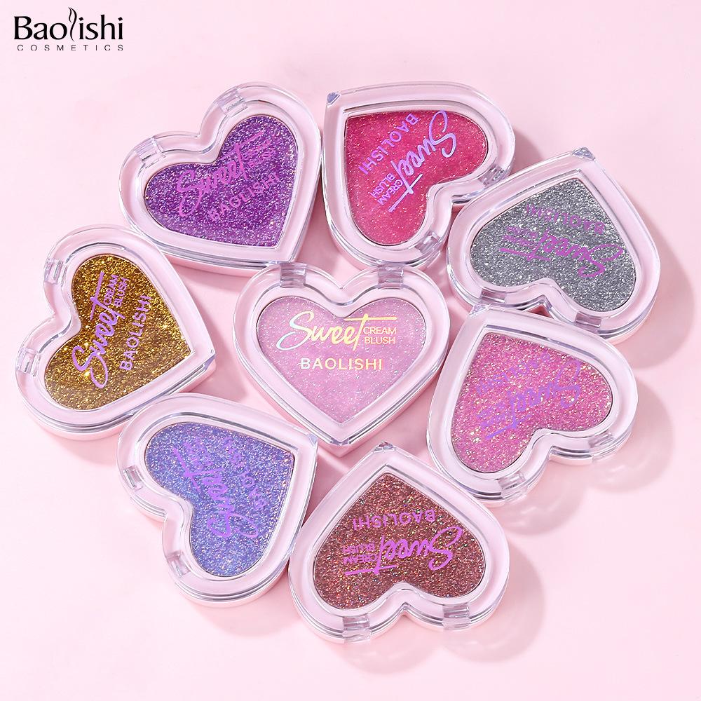 Palette di Glitter a Forma di Cuore a 8 Colori Paillettes Grandi Adesivi per Corpo Viso Gel Oro Argento Viola Flash Scintillante Ombretto Monocromatico