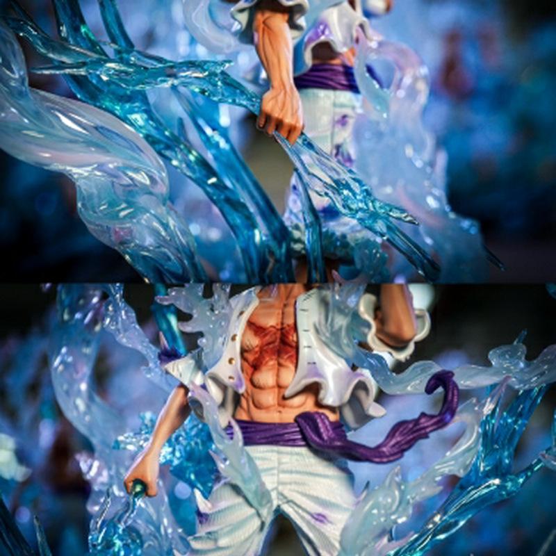 Animation ONE PIECE JT Explosive Nika Luffy Figure, Sun God Thunder Form Statue Model Ornament Gift