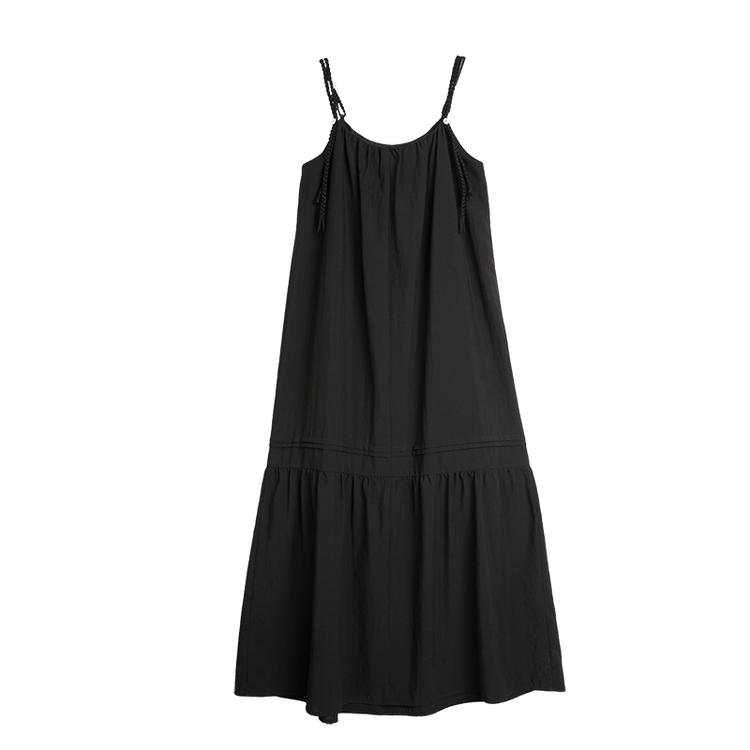 ELLE French Linen Vacation Slip Dress Women Dresses EL51455