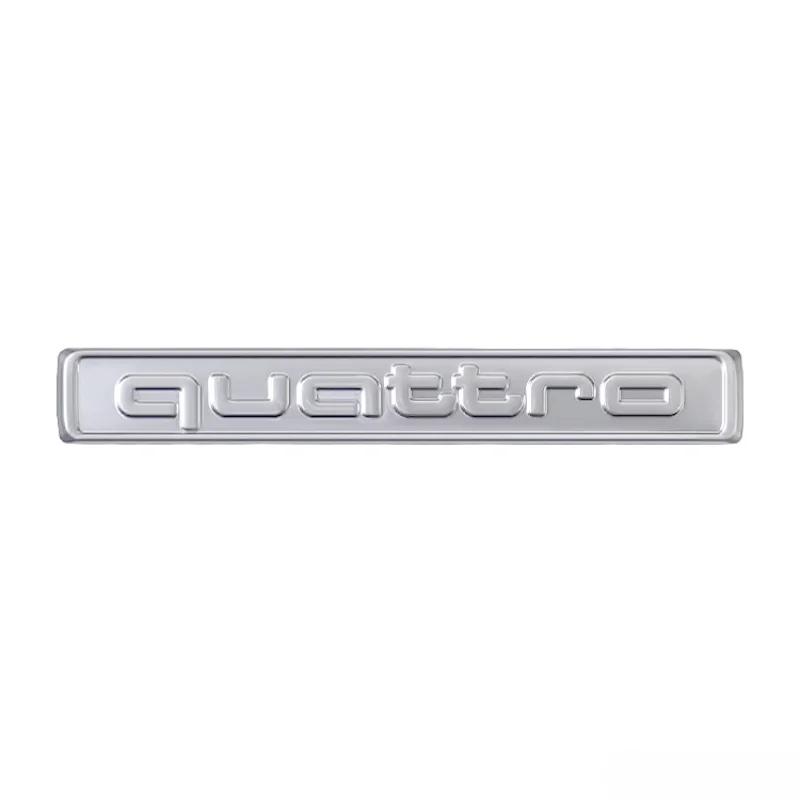 1Pc ABS Car Sticker Quattro Logo A3 A4 A5 A6 B7 Q7 B8 TT RS3 RS4 R8 A8 A7 Q5 Q3 C7 S3 B5 Q2 Rear Trunk Emblem Decoration