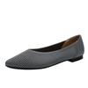 Women's Flat Shoes Spring and Autumn Fashion Knitted Breathable Non Slip Rubber Sole Pointed Women Comfortable Casual Boat Shoes