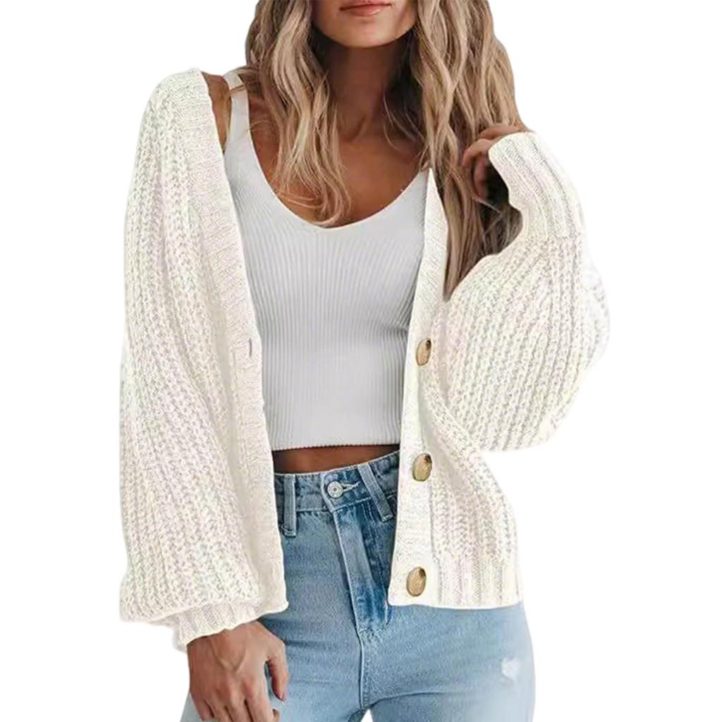 Women's Chunky Knit Cardigan Sweaters Trendy Casual Long Sleeve Open Front Button Down Knitted Outerwear Coats
