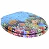 Soft Close Toilet Seat Set 2 pcs Deep Ocean Blue 44 x 38 cm