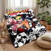 Naruto Printed Flannel Blanket Skin Friendly Warm Decorative Throw for Indoor Couch Bed Daily Use
