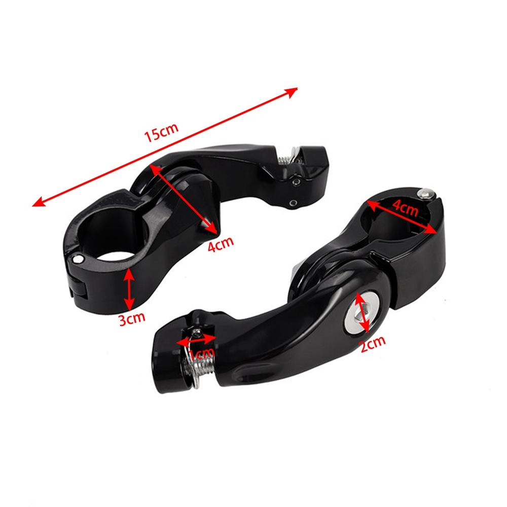 Motorcycles Male Mount-Style Chrome 1 1/4" Foot Peg Adapter Engine Guard Footrests Mount Clamps for Harley Softail Cafe Racer
