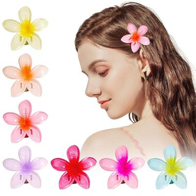 7Pcs Non-Slip Tropical Flower Clips for Thick/Thin Hair, Cute Beach Hair Clips for Women