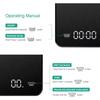 Professional Coffee Scale Digital 0.1g Precision Timer USB Rechargeable 3kg Max LED Screen for Espresso Kitchen Brewing